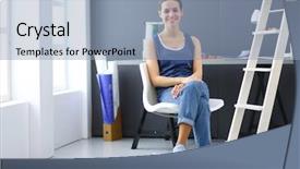  Presentation with tech design abstract technology - Amazing PPT theme having interior design renovation and technology backdrop and a  colored foreground