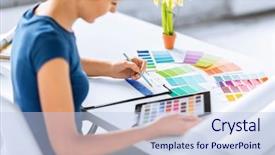  Presentation with interior design - Amazing slide deck having interior design renovation and technology backdrop and a light blue colored foreground