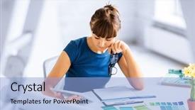  Presentation with interior design - Slides consisting of interior design renovation and technology background and a light blue colored foreground