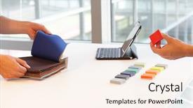  Presentation with interior design - Cool new PPT layouts with interior design situation - teamwork backdrop and a  colored foreground