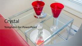  Presentation with interior design - Cool new PPT theme with interior-design-with-lamp backdrop and a light gray colored foreground