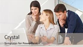  Presentation with creative - Presentation having interior designers - creative business team working togetger background and a soft green colored foreground