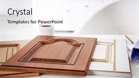  Presentation with furniture - Cool new slides with interior designes modular kitchen - samples of panels with imitation backdrop and a white colored foreground