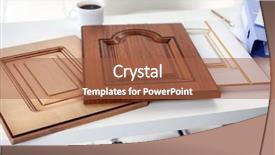  Presentation with furniture - Amazing PPT layouts having interior designes modular kitchen - samples of panels with imitation backdrop and a  colored foreground