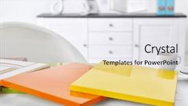  Presentation with furniture - Beautiful PPT layouts featuring interior designes modular kitchen - samples of varicolored panels backdrop and a  colored foreground