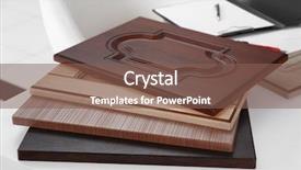  Presentation with modular furniture - Presentation theme with interior designes modular kitchen - samples of wooden panels background and a  colored foreground