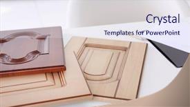  Presentation with wood rustic urban furniture - Beautiful slide set featuring interior designes modular kitchen - samples of wooden panels backdrop and a  colored foreground