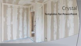  Presentation with room - Presentation design featuring interior-finishing-of-room background and a light gray colored foreground