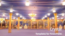 Presentation with elegant party - Audience pleasing theme consisting of interior for party or banquet backdrop and a coral colored foreground