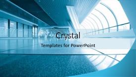  Presentation with business proposal blue - Slide set having interior from glass in blue background and a light blue colored foreground