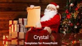  Presentation with scroll - Audience pleasing PPT layouts consisting of interior holding blank wish list backdrop and a tawny brown colored foreground