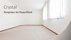 Presentation with curtains - Audience pleasing theme consisting of interior-house-empty-room-window backdrop and a light gray colored foreground