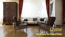  Presentation with classical - Audience pleasing slides consisting of interior house nice livingroom classical furniture backdrop and a tawny brown colored foreground