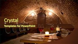  Presentation with cellar - Amazing presentation design having interior in a wine backdrop and a tawny brown colored foreground