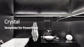  Presentation with modern tech - Audience pleasing PPT theme consisting of handsome man smiling in gym with earbuds training among others backdrop and a violet colored foreground