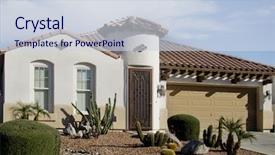  Presentation with new home - Colorful presentation theme enhanced with interior landscape design - beautiful new home in arizona backdrop and a sky blue colored foreground