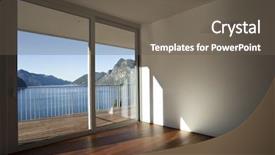  Presentation with penthouse drama - PPT layouts with interior landscape design - beautiful penthouse background and a  colored foreground