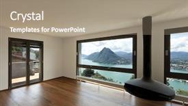  Presentation with living room - Theme featuring interior landscape design - modern apartment large living room background and a  colored foreground