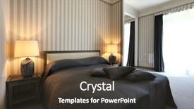  Presentation with luxury - Slides consisting of interior luxury apartment comfortable bedroom background and a tawny brown colored foreground