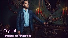  Presentation with classy - Presentation theme featuring interior men's beauty classy background and a wine colored foreground
