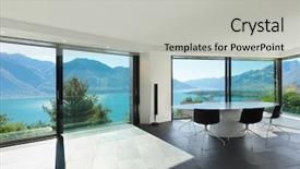  Presentation with dining - Presentation with interior modern house wide dining background and a light gray colored foreground