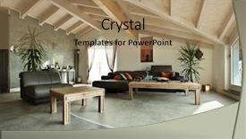  Presentation with furniture design - Amazing presentation theme having interior new loft ethnic furniture backdrop and a coral colored foreground