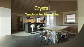  Presentation with dining table - Colorful slide deck enhanced with interior new loft furnished view of dining table and kitchen backdrop and a tawny brown colored foreground