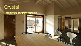  Presentation with dining - Amazing slide deck having ceiling house - interior new loft furnished view backdrop and a tawny brown colored foreground