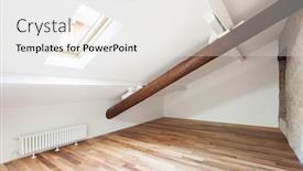  Presentation with interior - Slides consisting of interior-nice-loft-wall-white background and a white colored foreground