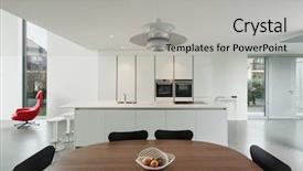  Presentation with house model software - Theme featuring interior of a beautiful modern background and a light gray colored foreground