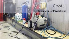  Presentation with car wash - Cool new PPT layouts with interior-of-a-car-wash backdrop and a light gray colored foreground