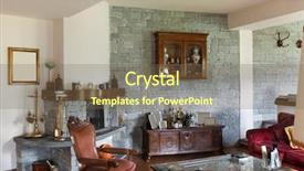  Presentation with classical - Colorful presentation theme enhanced with interior of a classical house furnished wide living room backdrop and a violet colored foreground