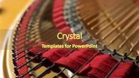  Presentation with concert - Theme consisting of interior of a concert grand piano - shallow depth of field background and a tawny brown colored foreground