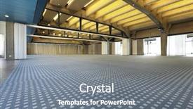  Presentation with hall of fame owrds - Slides enhanced with interior of a conference hall background and a gray colored foreground