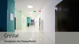  Presentation with interior - Cool new PPT theme with interior-of-a-corridor backdrop and a light gray colored foreground