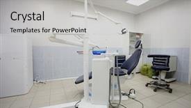  Presentation with consulting - Colorful slide deck enhanced with interior of a dentist consulting backdrop and a light gray colored foreground