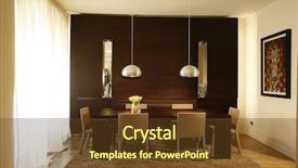  Presentation with fine dining bakery and bistro - Presentation theme featuring interior of a dining room background and a tawny brown colored foreground