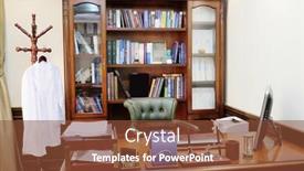  Presentation with doctor office - PPT theme with interior-of-a-doctor-office background and a tawny brown colored foreground