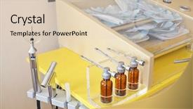  Presentation with ent doctor - Presentation theme consisting of interior of a ent consulting background and a lemonade colored foreground