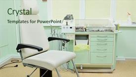  Presentation with ent - Presentation design enhanced with interior of a ent consulting background and a soft green colored foreground