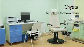  Presentation with ent - PPT theme enhanced with interior of a ent consulting background and a soft green colored foreground