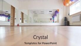  Presentation with fitness pregnancy - Cool new presentation theme with interior of a fitness hall backdrop and a soft green colored foreground