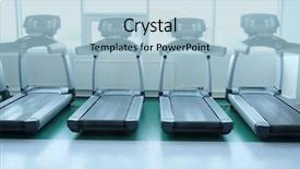  Presentation with fitness - Colorful PPT theme enhanced with interior of a fitness hall backdrop and a light blue colored foreground