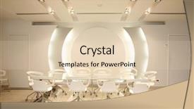  Presentation with interior design - Presentation having interior of a futuristic white background and a lemonade colored foreground