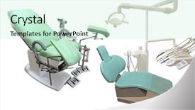  Presentation with interior - Audience pleasing slides consisting of interior of a gynaecologist chair backdrop and a  colored foreground