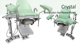  Presentation with consulting - Cool new presentation theme with interior of a gynaecologist consulting backdrop and a  colored foreground