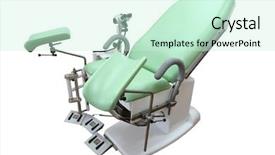  Presentation with interior of the earth - Slide deck featuring interior of a gynaecologist consulting background and a soft green colored foreground