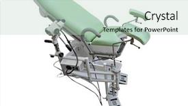  Presentation with consulting - Beautiful PPT layouts featuring interior of a gynaecologist consulting backdrop and a mint green colored foreground