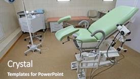  Presentation with petroleum consulting - Slide set consisting of interior of a gynaecologist consulting background and a coral colored foreground