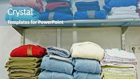  Presentation with laundry - Theme enhanced with interior of a hospital laundry background and a teal colored foreground